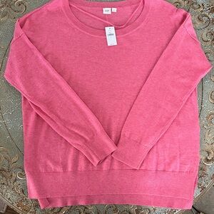 GAP Women's Vibrant Pink Crew Neck Sweater